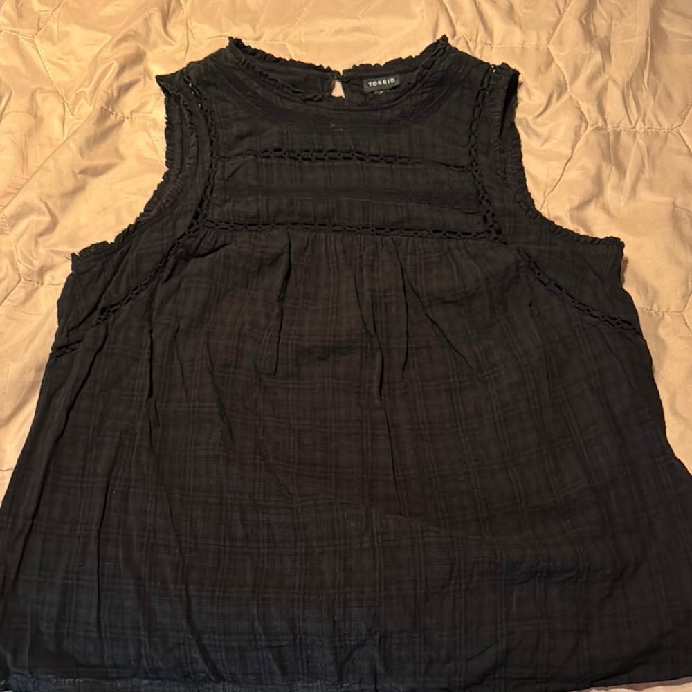 Torrid Black Sleeveless Blouse